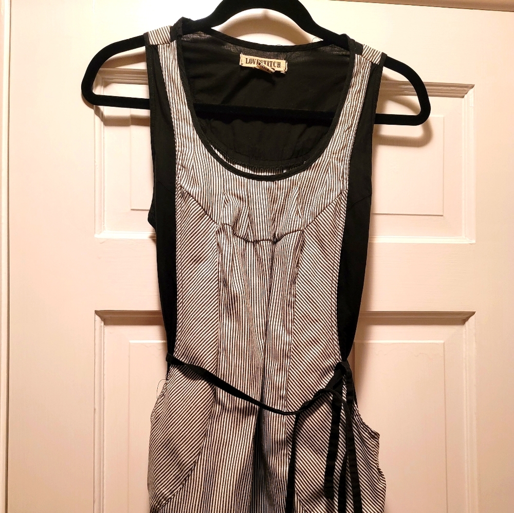 LOVE STITCH Smock style sleeveless top